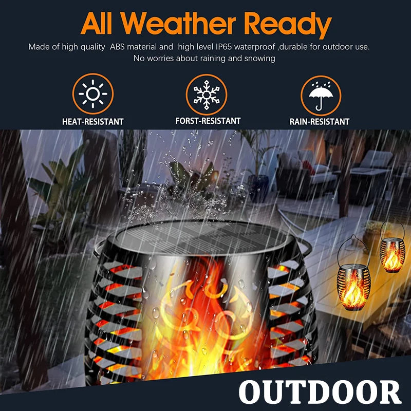 96 LED Solar Torch Light – Waterproof Outdoor Garden Lamp with Flickering Flame Effect