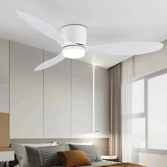 42/52-Inch LED Ceiling Fan with Lights – 3-Color Dimmable, 6-Speed DC Motor, Remote Control